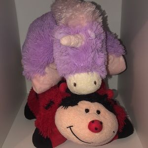 Unicorn and Ladybug Pillow Pets